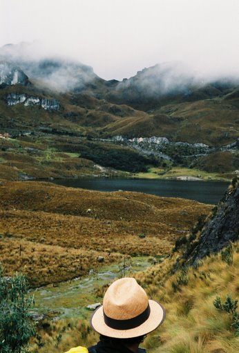Andean páramo, lake, and thin air west of Cuenca