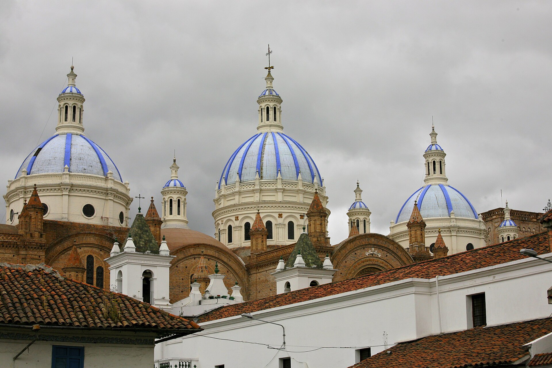 Blue tiled domes of the Catedral de la Inmaculada Concepción, Centro Histórico